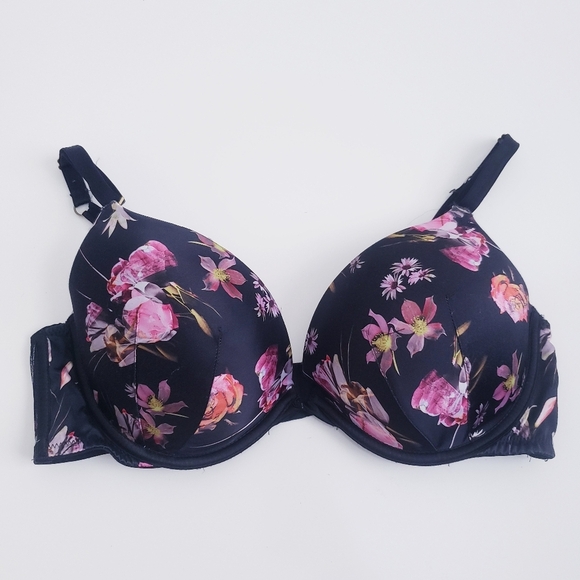 Victoria's Secret Other - Victoria's Secret Black Floral Pushup Bra